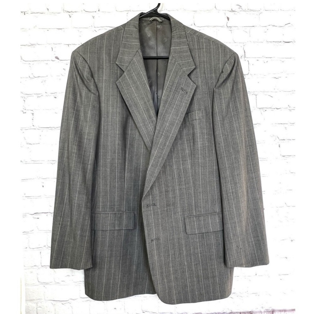 CHRISTIAN DIOR Pinstripe Suit Jacket Blazer Sport Coat Mens Size 42R
